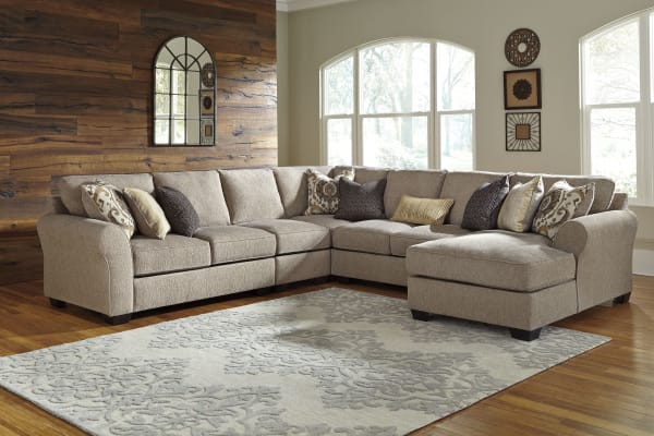 Pantomine - Driftwood - Laf Loveseat, Armless Chair, Wedge, Armless Loveseat, Raf Corner Chaise Sectional