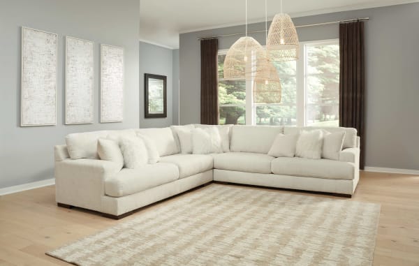 Zada - Ivory - Right Arm Facing Chaise Sectional 3 Pc