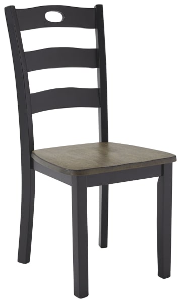 Froshburg - Grayish Brown/Black - Dining Room Side Chair (2/CN)