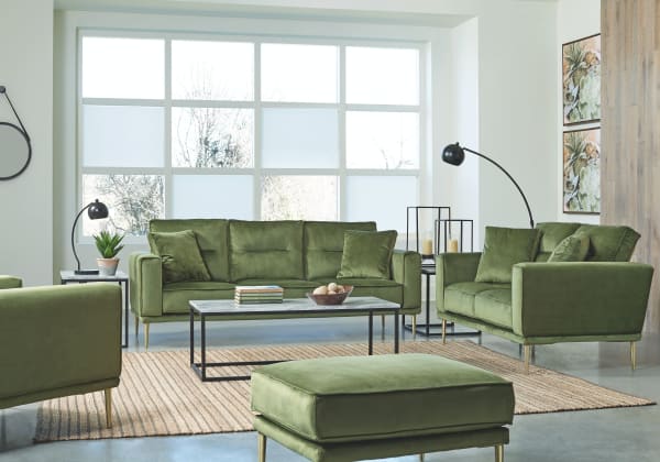 Macleary - Moss - 4 Pc. - Sofa, Loveseat, Chair, Ottoman