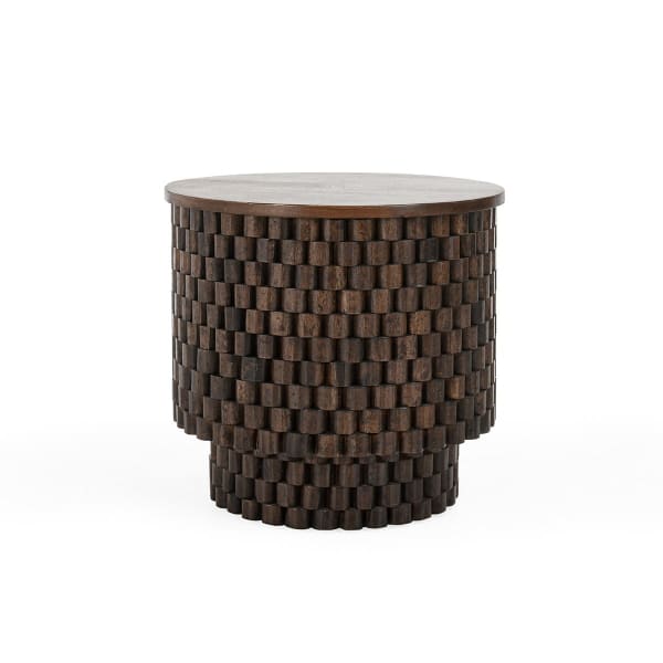 Norwood - Round End Table - Brown
