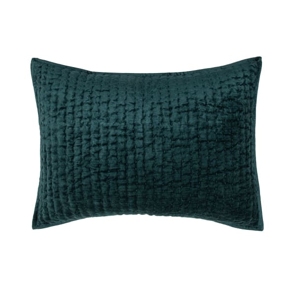 Bari - Velvet Standard Sham - Emerald