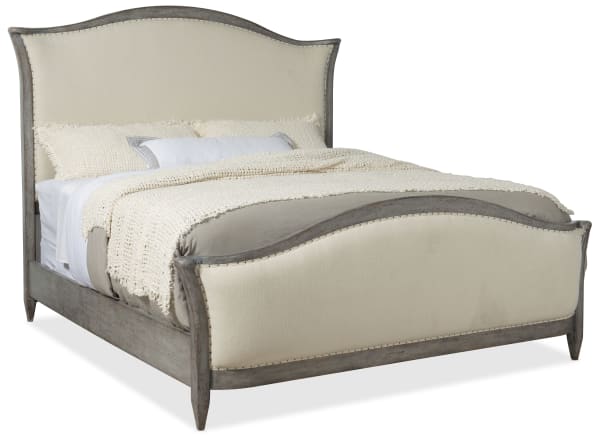 Ciao Bella - King Upholstered Bed - Speckled Gray
