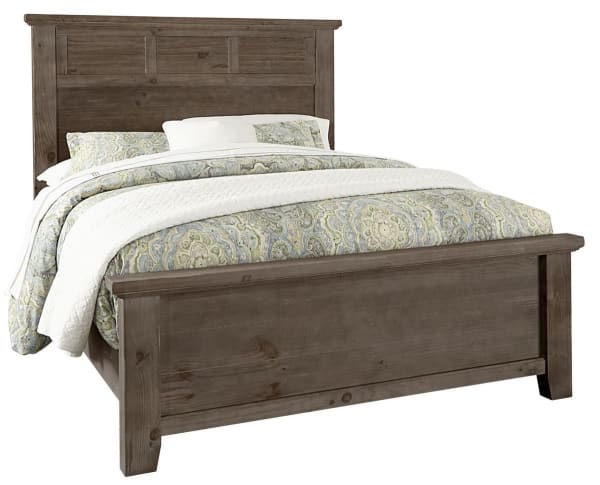 Sawmill Louver Storage Bed Saddle Grey Queen