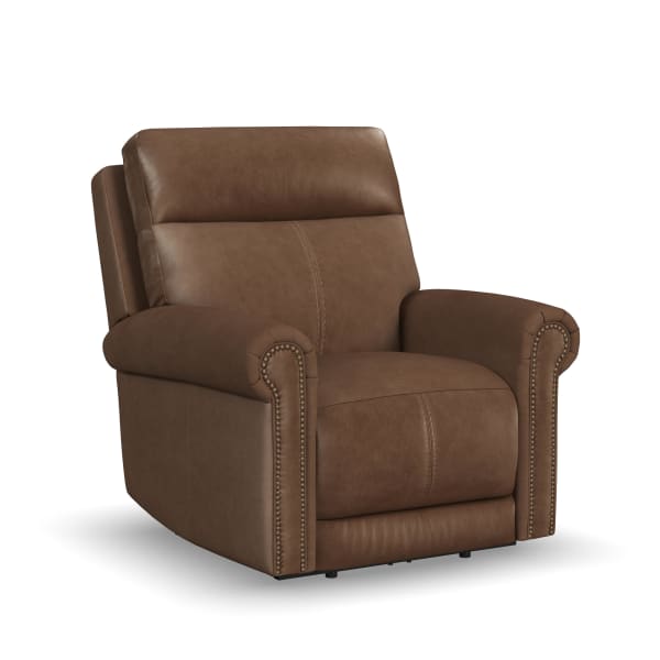 Alexander - Power Recliner With Power Headrest & Lumbar - Khaki Brown