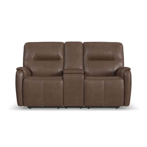 Wilson - Power Reclining Loveseat With Console And Power Headrests - Café