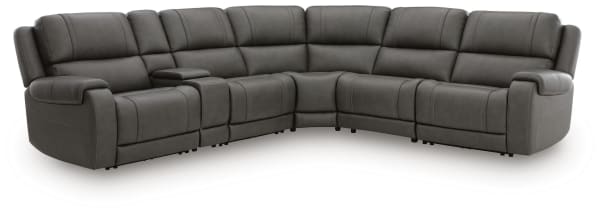 5Z - Pittson - 6-Piece Power Reclining Sectional With 2 Power Armless Recliners And Storage Console - Anchor