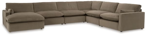 Sophie - Cocoa - 6-Piece Sectional With Laf Corner Chaise