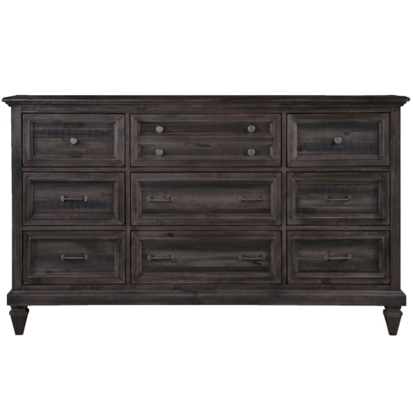 Calistoga - 9 Drawer Dresser In Weathered Charcoal - Weathered Charcoal