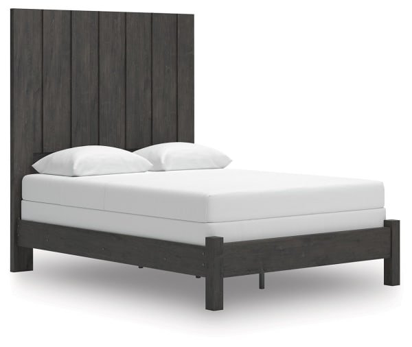 Fraluna - Charcoal - Queen Panel Bed