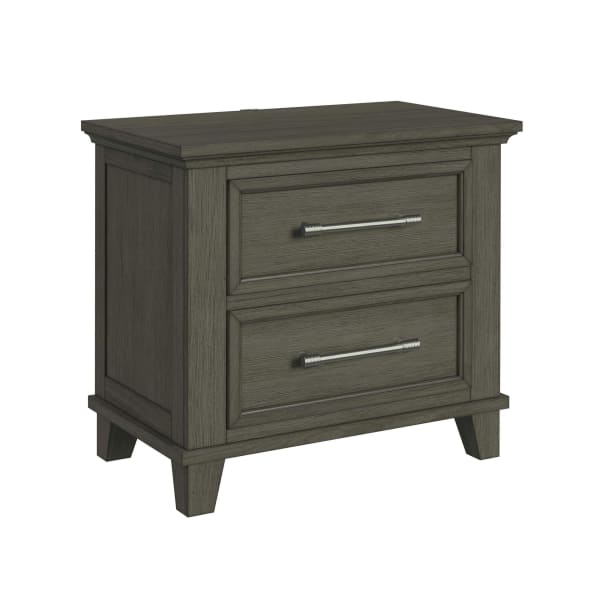 Canterbury - 2-Drawer Nightstand With USB - Gray