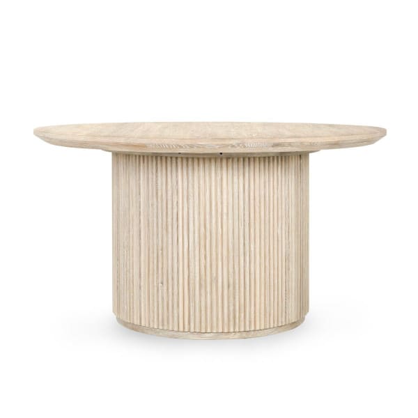 Vander - Solid Wood Round Dining Table - White