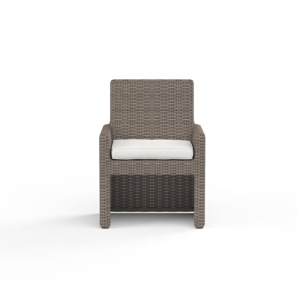Coronado - Dining Chair, With Self Welt - Canvas Flax / Dark Brown
