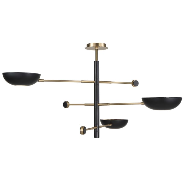 Swinger - 3 Light Pendant - Black