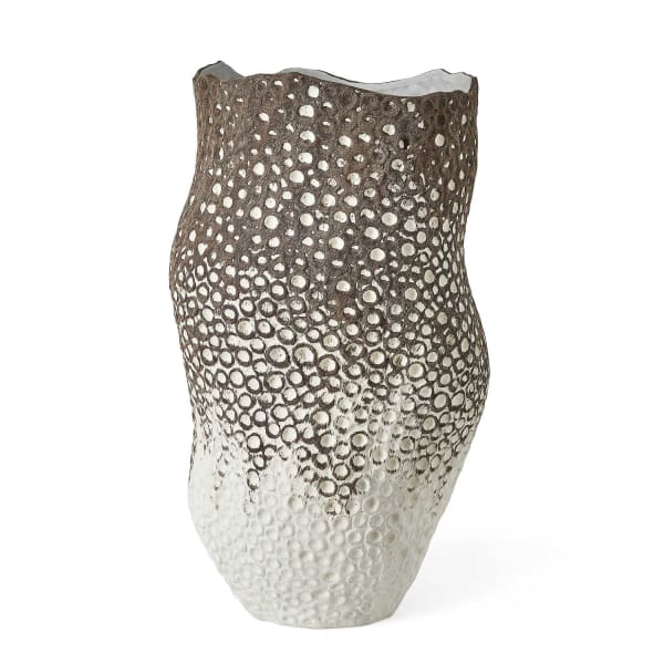 Moonscape - Vase - Brown / White
