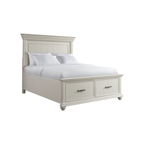 Slater - Queen Platform Storage Bed - White
