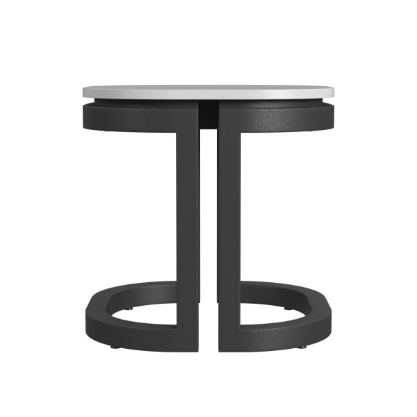 Malibu - End Table - Black / White