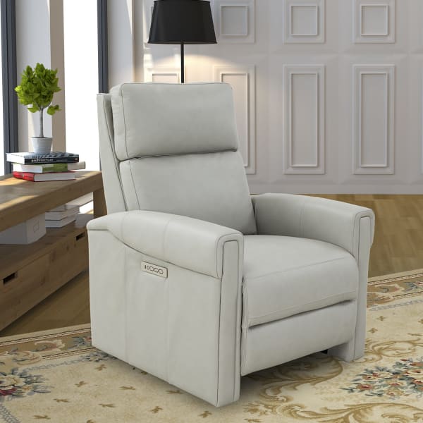 Jeffery - Zero Gravity Power Recliner With Power Headrest, Power Lumbar - Pearl Silver