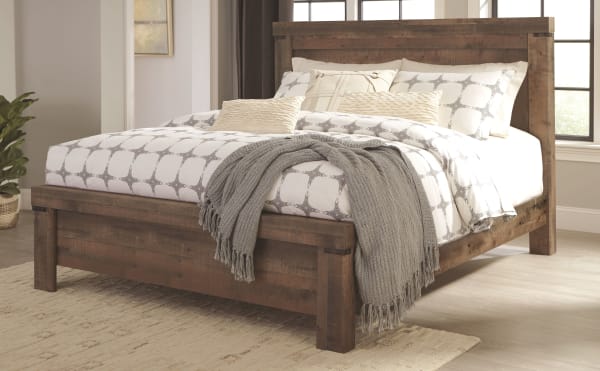 Trinell - Brown - King Panel Bed - Chunky Style