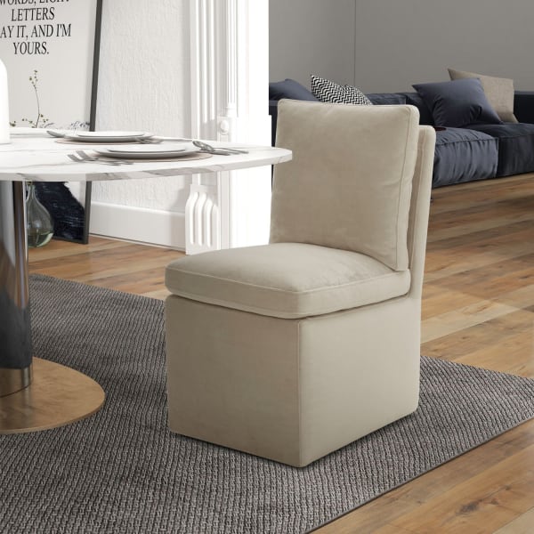 Accent Dining - Accent Dining Chair With Casters - Wicker