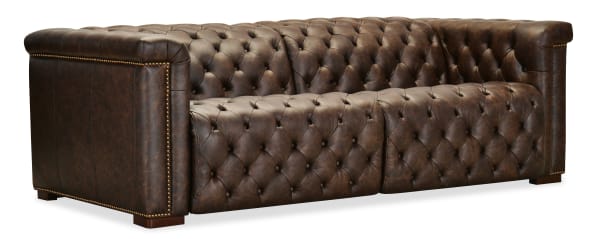 Savion - Deux Sofa With Power Recliners And Power Headrests - Dark Brown