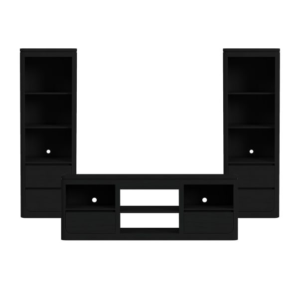 Rosalie - 3 Piece Entertainment Unit With 71" TV Console - Black