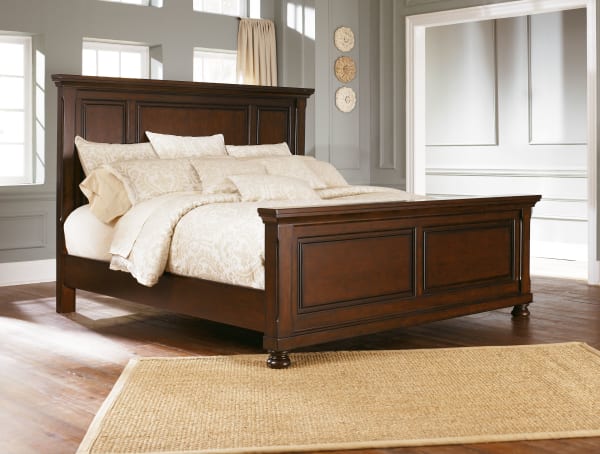 Porter - Rustic Brown - King Panel Bed