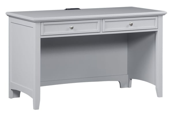 Bonanza - 2-Drawer Laptop/Tablet Desk with Charging Station - Gray