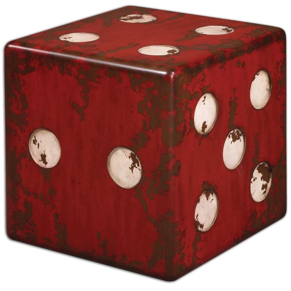 Dice - Accent Table - Red