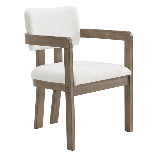 Portland - Arm Chair (Set of 2) - Gray / Snow White