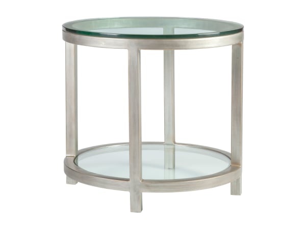 Metal Designs - Per Se Round End Table - Gray