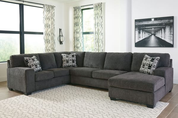 Ballinasloe - Smoke - Right Arm Facing Corner Chaise 3 Pc Sectional
