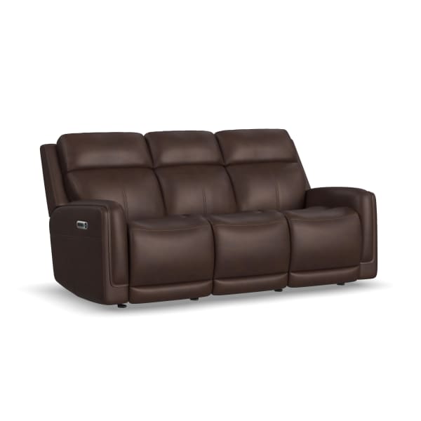 Alister - Power Gliding Sofa With Power Headrests & Lumbar - Burnt Umber
