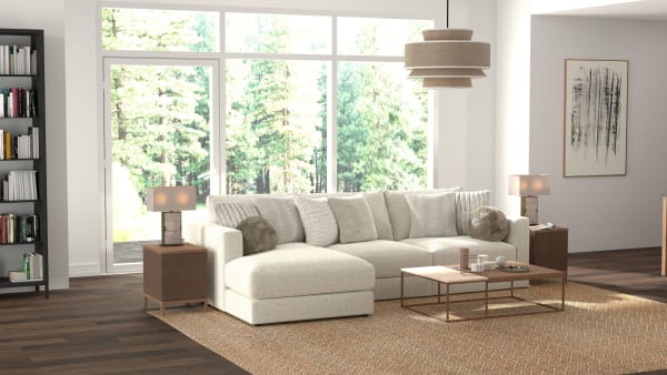 Ritzy - 3 Piece Modular Sofa Chaise (LSF Chaise) - Bone