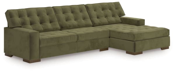 Caspian-Town - Olive - 2-Piece Sectional With RAF Corner Chaise