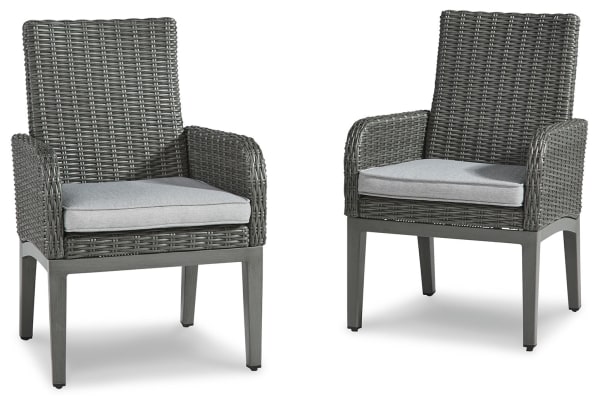 Elite Park - Gray - Arm Chair With Cushion (Set of 2)