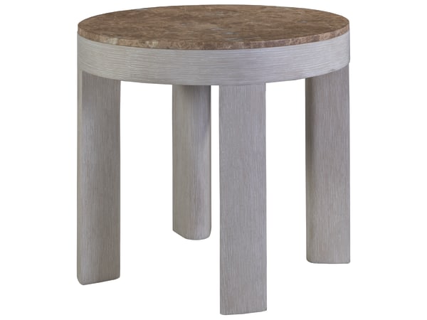 Solimar - Solimar Round End Table - Gray