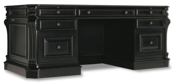 Telluride - 76" Executive Desk WithLeather Panels