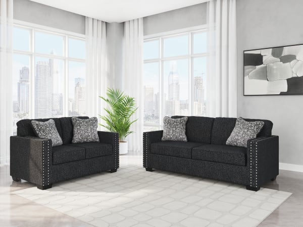 Jasmine Peaks - 2 Pc. - Sofa, Loveseat - Coal