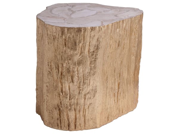 Signature Designs - Trunk Segment Side Table - Gold Leaf