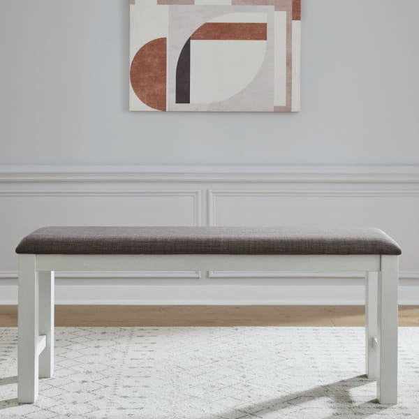Brook Bay - Upholstered Counter Bench - White
