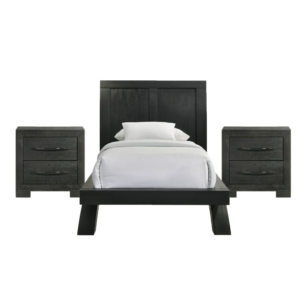 Allan - Twin 3 Piece Bedroom Set - Black