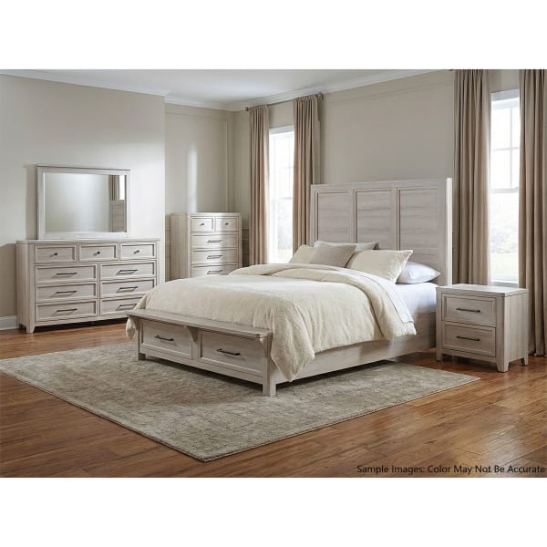Rainier - Queen Storage Bed - Off-White