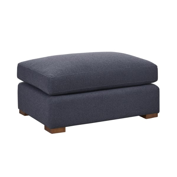 Audrey - Upholstered Rectangle Ottoman - Rise Blue