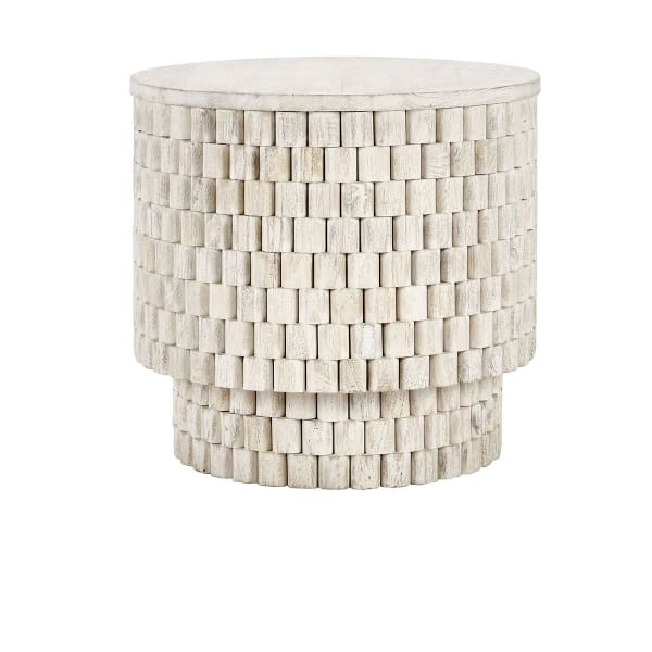Norwood - Round End Table - Cream
