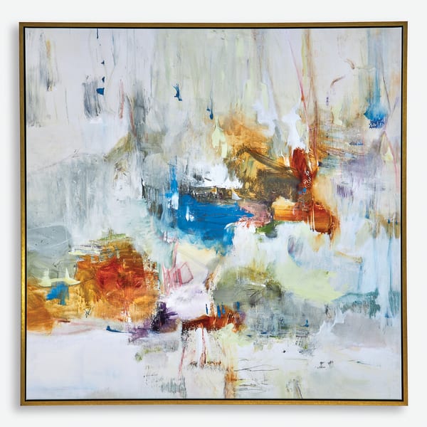 In The Beginning - Framed Abstract Art - Gray