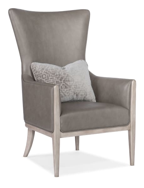 Kyndall - Club Chair With Accent Pillow - Dark Gray
