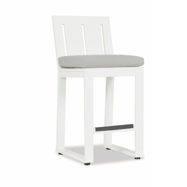 Newport - Barstool, No Welt - Cast Silver / White