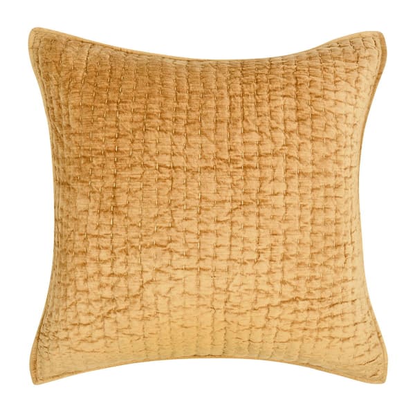 Bari - Euro Velvet Sham - Honey Gold