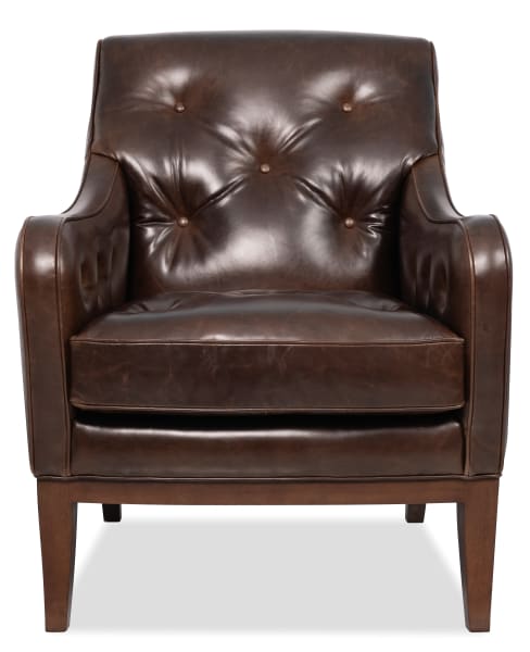 CC - Belvedere Tufted Lounge Chair - Dark Brown